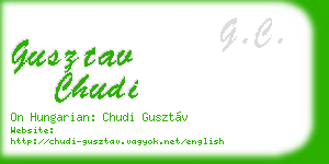 gusztav chudi business card